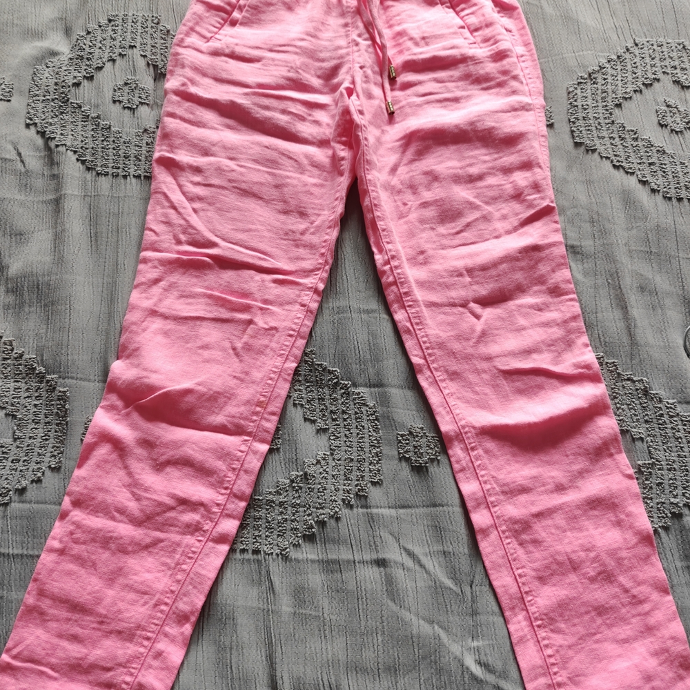 Lilly Pulitzer Vibrant Pink Linen Pants